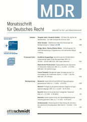 Abbildung: Monatsschrift für Deutsches Recht (MDR)