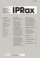Abbildung: Praxis des Internationalen Privat- und Verfahrensrechts (IPRax)