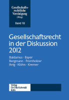 Abbildung: Gesellschaftsrecht in der Diskussion 2012
